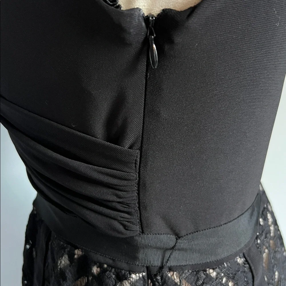 SL Fashions Black Lace Midi Dress - Picture 5 of 11